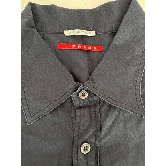 Prada Short Sleeve Button Up Men's Shirt See pics for approximate measurements. - Picture 1 of 6